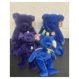 4 ty beanie babies