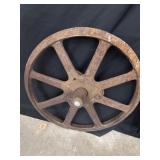 Vintage cast iron 24ï¿½ tractor wheel