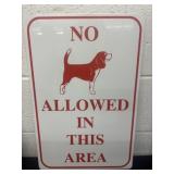 18ï¿½x12ï¿½ metal no dogs allowed