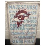 12ï¿½x8ï¿½ metal rooster sign