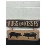 20ï¿½x14ï¿½ wood hogs and kisses sign