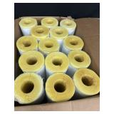 Box of fiberglass pipe insulation.