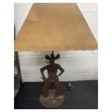 26ï¿½ metal cowboy table lamp