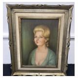 Framed Vintage Portrait Signed 24x20 Doerr 1972