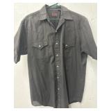 Plains Size L Western Wear Black Shirt