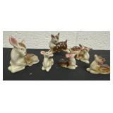 Vintage porcelain deer figurines Japan