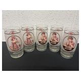 Pepsi cola 5 glasses