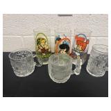 6 vintage. Flintstone glass cups