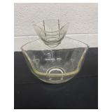 8ï¿½x10ï¿½ glass 2 tier chip and dip dish