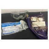 Uvex goggles and 3 pairs of Titus safety glasses