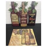 3 18ï¿½ wood wine bottle decor and glass cutting