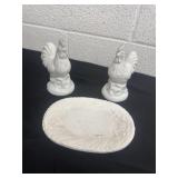 5ï¿½ rooster salt and pepper shakers