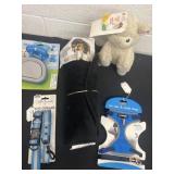 Group of new dog items