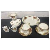 Old country rose royal bone china England 9pc