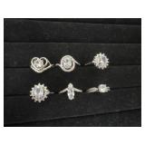6 multi size rings