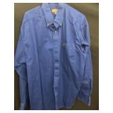 2xl ariat blue button up shirt
