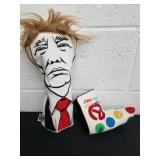 Donald Trump driver cover and a Titleist putter
