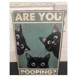 12ï¿½x9ï¿½ metal cat arw you pooping