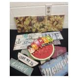 Group of wall art signs