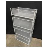 4 Tier Metal Organizer Stackable 33x16x9