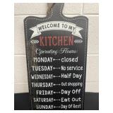 24ï¿½x12ï¿½ welcome to my kitchen sign
