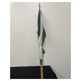 Green and White Umbrella 41in