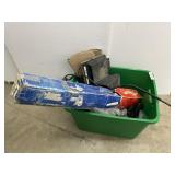 Tote of Misc Car Parts