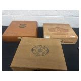 3 cigar boxes.