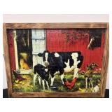 Framed Cow Puzzle  29 x 21