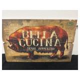 Wood Pig Picture 23 x 15