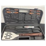 Group of bbq tools with case
