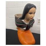 18ï¿½x12ï¿½ Traditional Indigenous Woman Sculpture