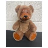 8ï¿½  Vintage 1988 wooden Face Brown Bear Furry