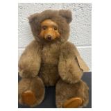 8ï¿½ Raikers bear  Vintage 1988 wooden Face Brown
