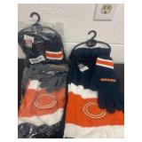 2 sets of Chicago bears gloves and scarf sets.