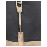 Vintage trench shovel wood handle