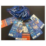 Boise state lanyards and tickets with player and