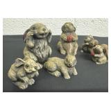 Rabbit and squirrel figurines