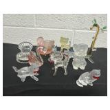 Group of glass figurines
