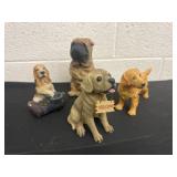 4 dog figurines