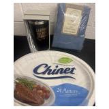 King flat sheets platter plates with tumbler