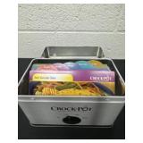 Crockpot tin with receipes