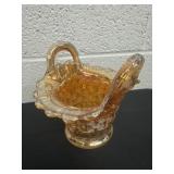 5ï¿½ carnival glass basket