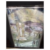 39ï¿½x27ï¿½ heavy stained glass art window
