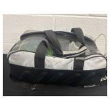Bowling ball and bag and shoes