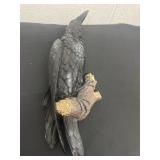 17ï¿½ raven wall hanger resin