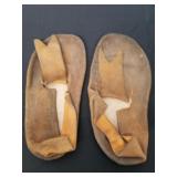 Pair of old Native American deerskin moccasins