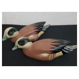 Pair of wooden Ducks Unlimited carved ducks