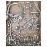 Group of various sized u-bolts