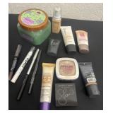 Group of makeup and sugar scrub